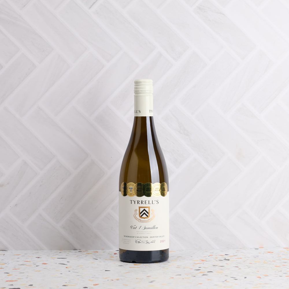 A bottle of Tyrrells Winemakers Selection Vat 1 Semillon 2021 750ml White Wine