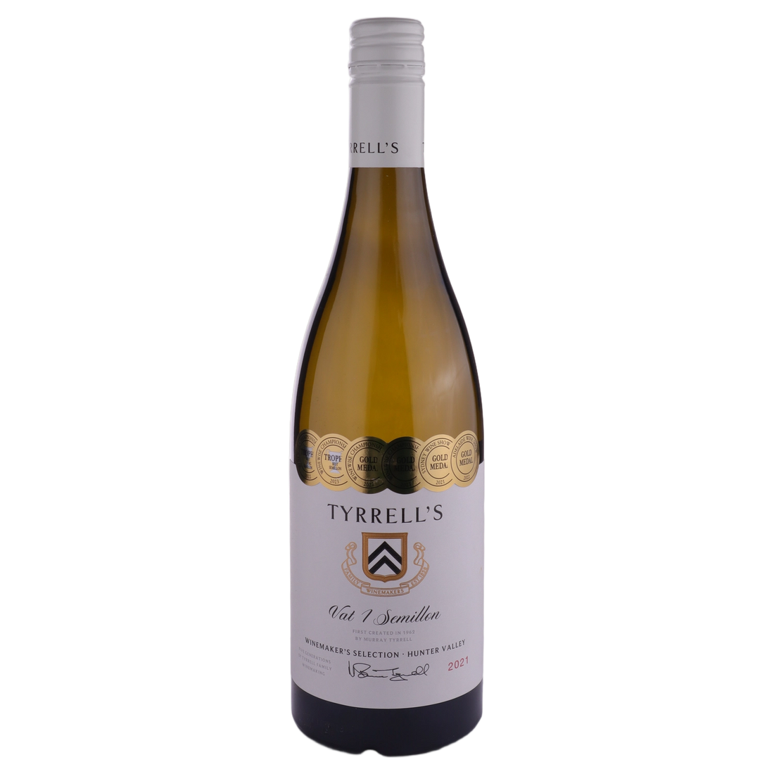 A bottle of Tyrrells Winemakers Selection Vat 1 Semillon 2021 750ml White Wine