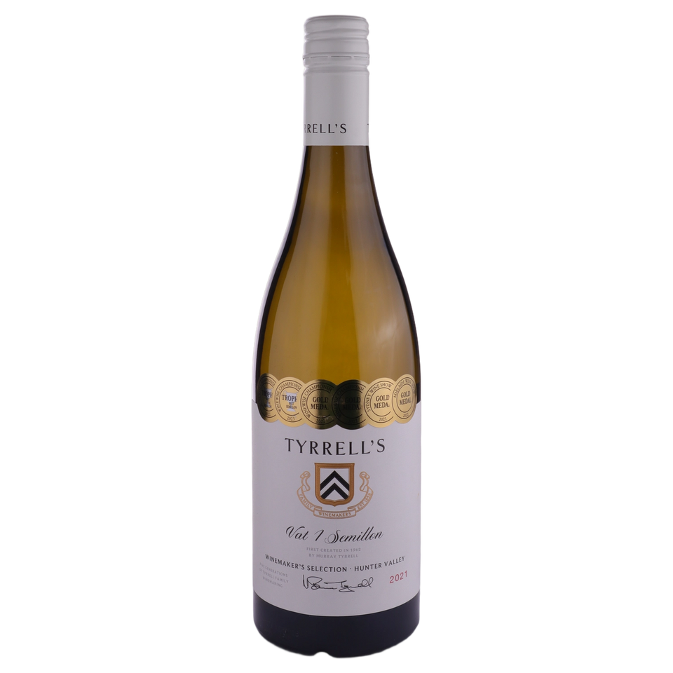 A bottle of Tyrrells Winemakers Selection Vat 1 Semillon 2021 750ml White Wine