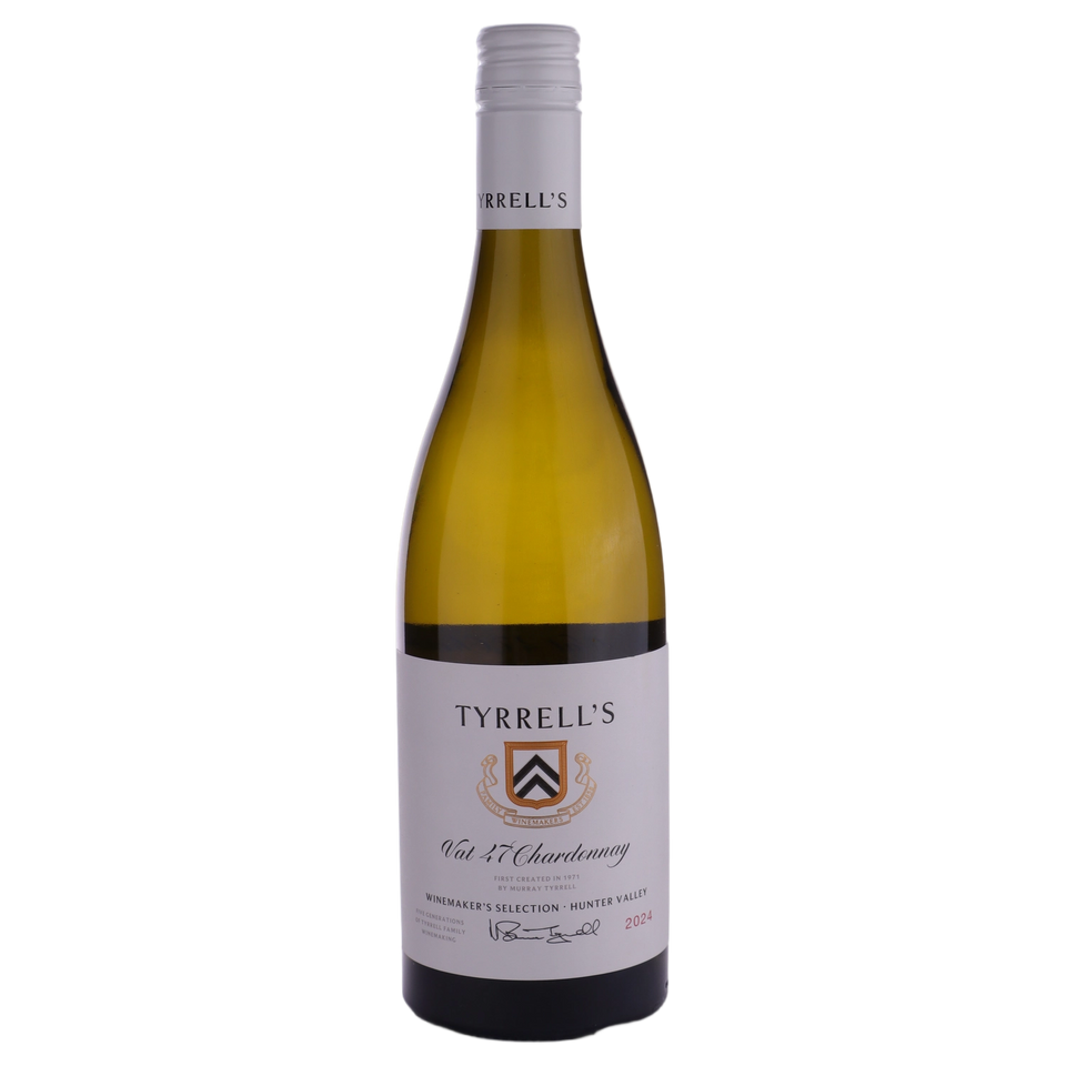A bottle of Tyrrells Winemakers Selection Vat 47 Chardonnay 2024 750ml White Wine