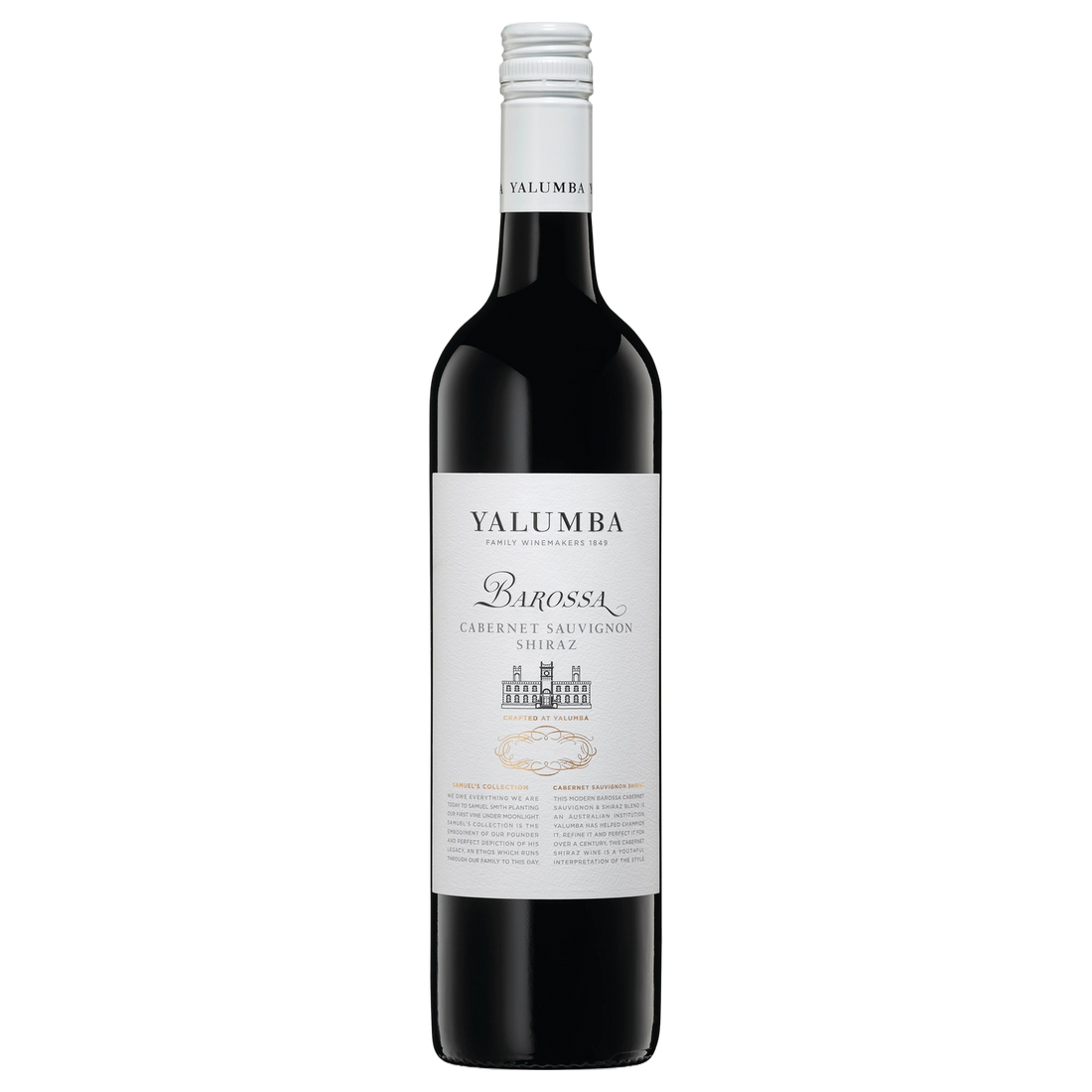 A bottle of Yalumba Samuel's Collection Barossa Cabernet Sauvignon Shiraz 2024 750ml Red Wine