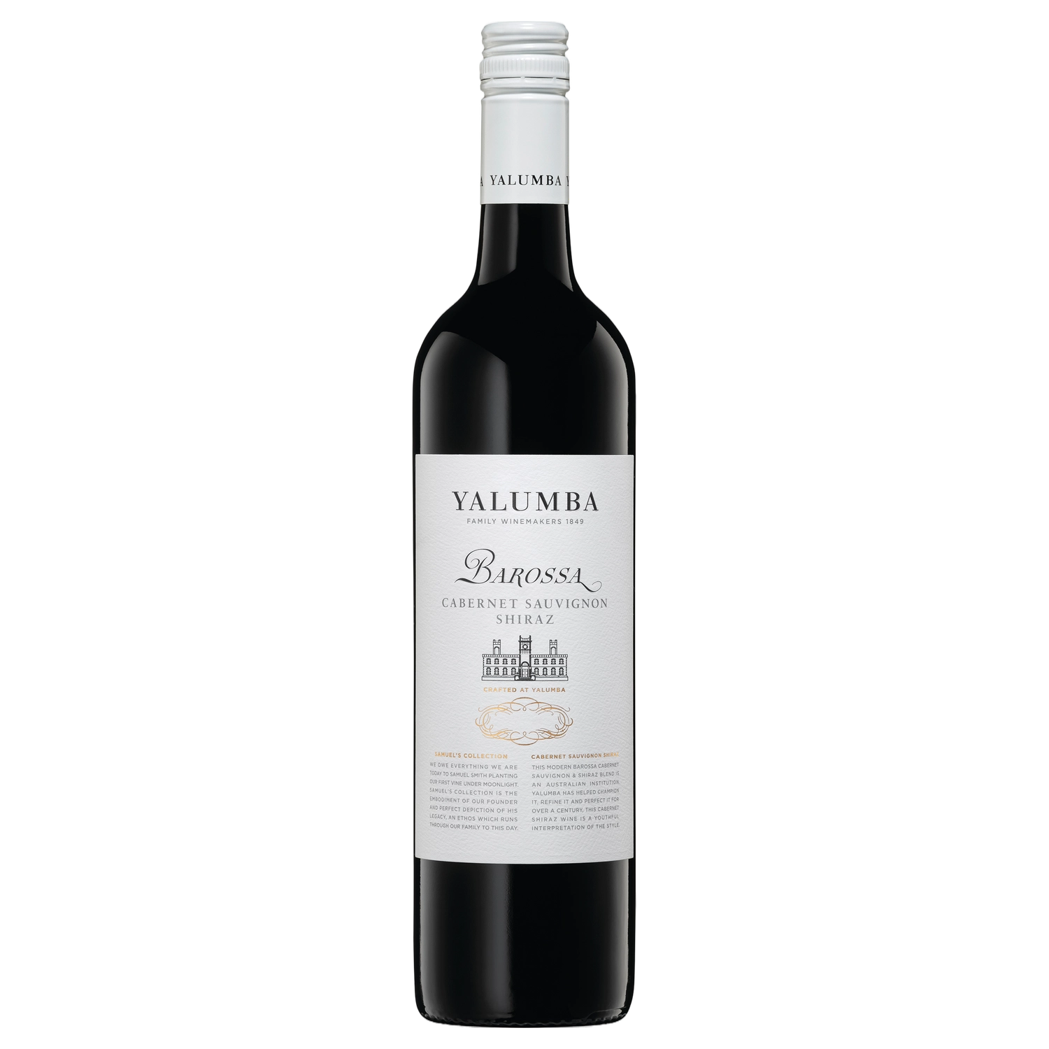 A bottle of Yalumba Samuel's Collection Barossa Cabernet Sauvignon Shiraz 2024 750ml Red Wine
