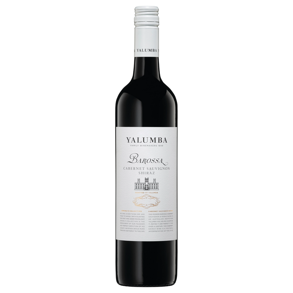 A bottle of Yalumba Samuel's Collection Barossa Cabernet Sauvignon Shiraz 2024 750ml Red Wine
