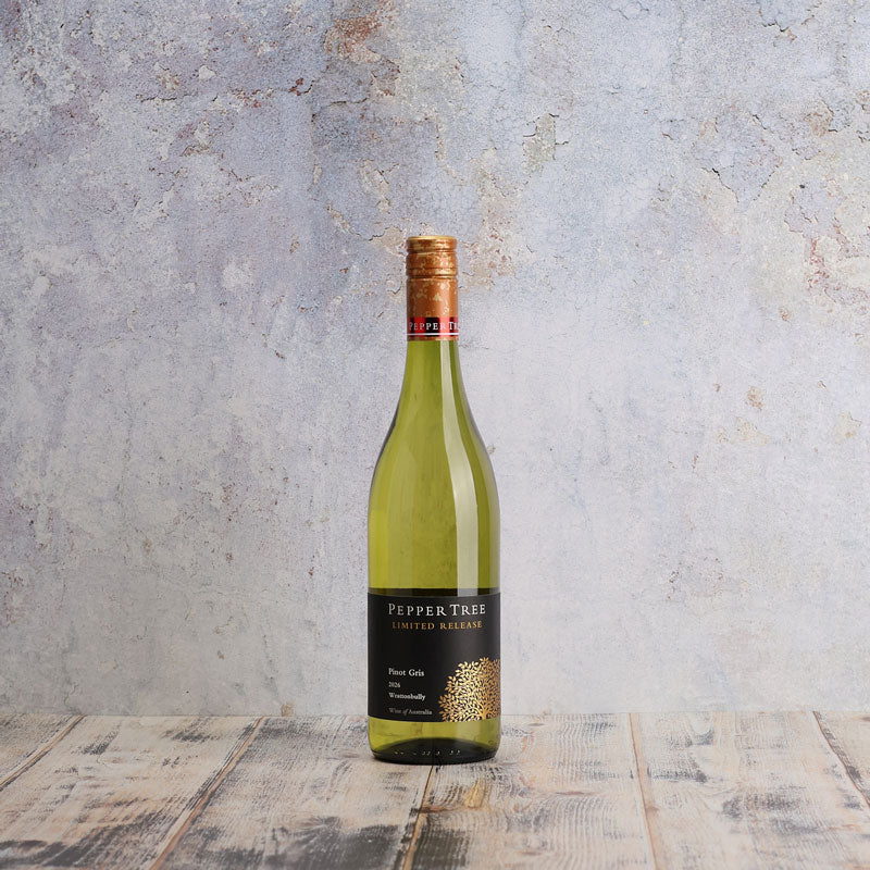 A bottle of Pepper Tree Black Label Limited Release Pinot Gris 2026 750ml White Wine