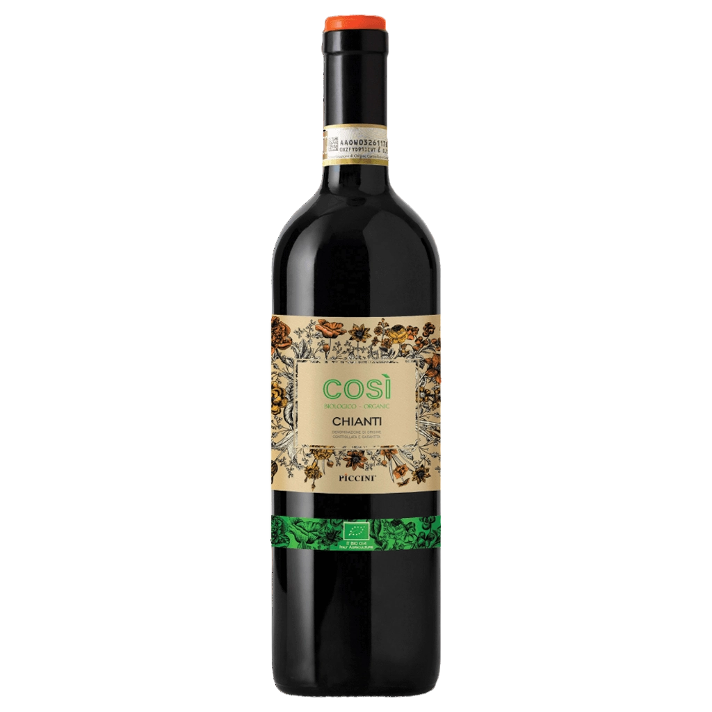 A bottle of Piccini Cosi Chianti Biological Sangiovese 2024 2024 750ml Red Wine