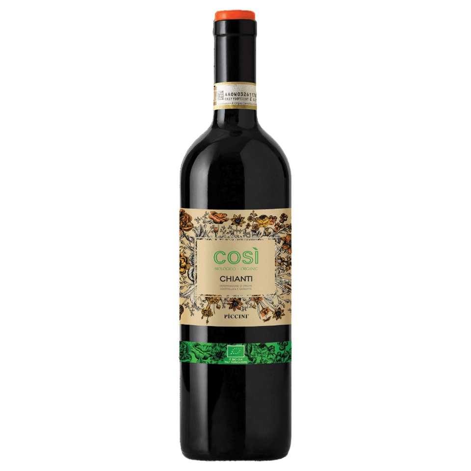 A bottle of Piccini Cosi Chianti Biological Sangiovese 2024 2024 750ml Red Wine