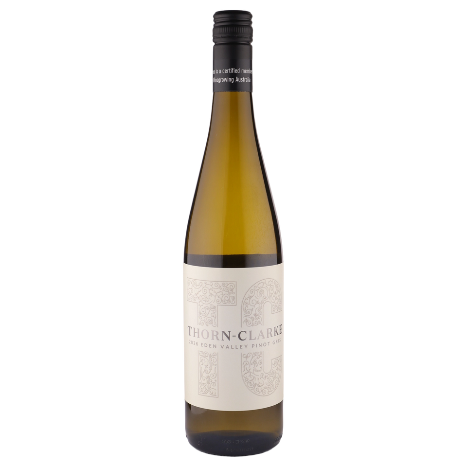 A bottle of Thorn Clarke Pinot Gris 2026 (BIC finalist) 750ml White Wine