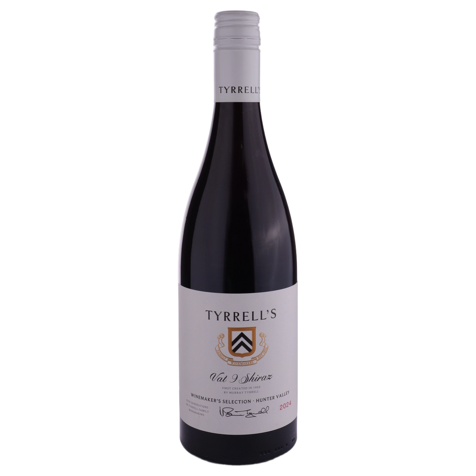 A bottle of Tyrrells Winemakers Selection Vat 9 Shiraz 2024 750ml Red Wine