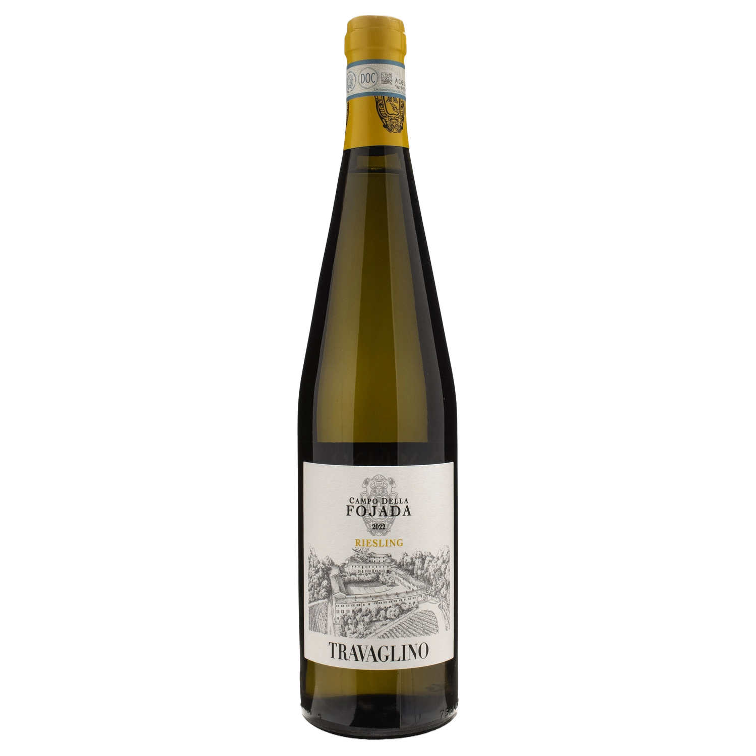 A bottle of Tenuta Travaglino Riesling Campo della Fojada 2023 750ml White Wine