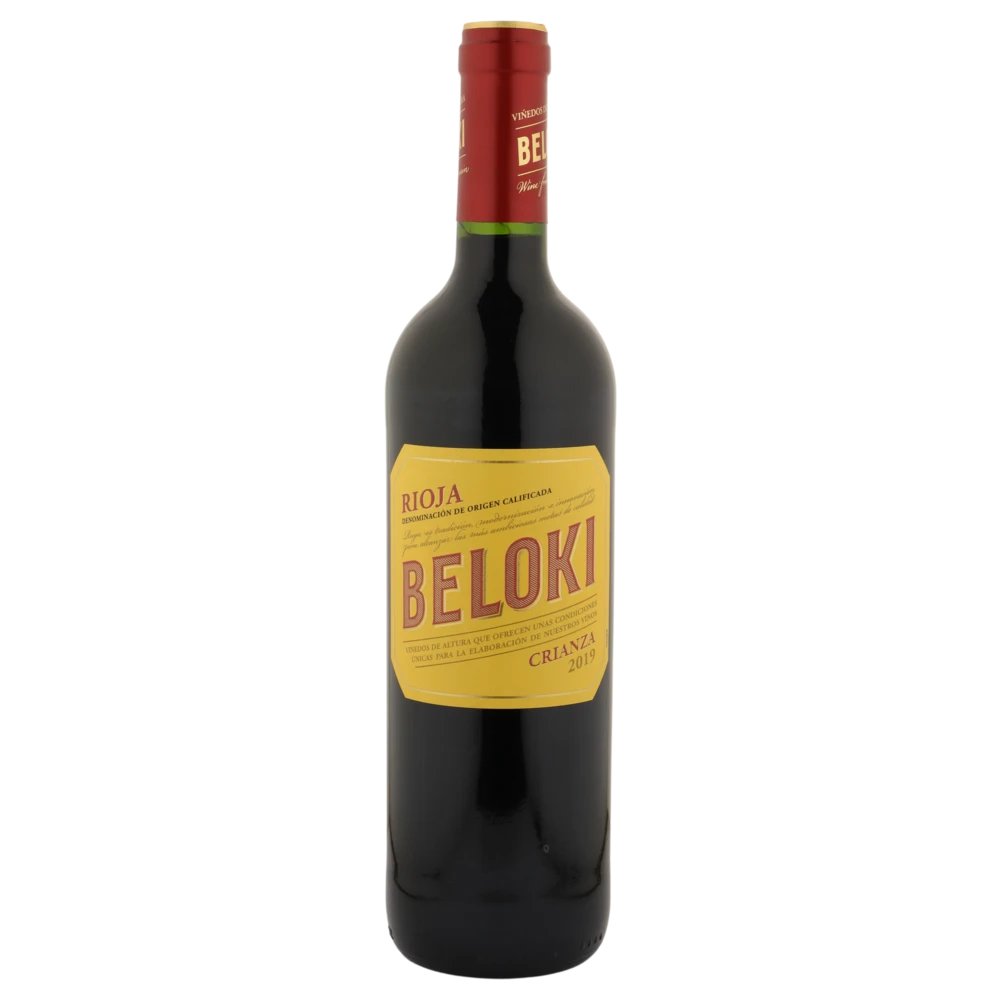 A bottle of Beloki Crianza Rioja 2021 750ml Red Wine