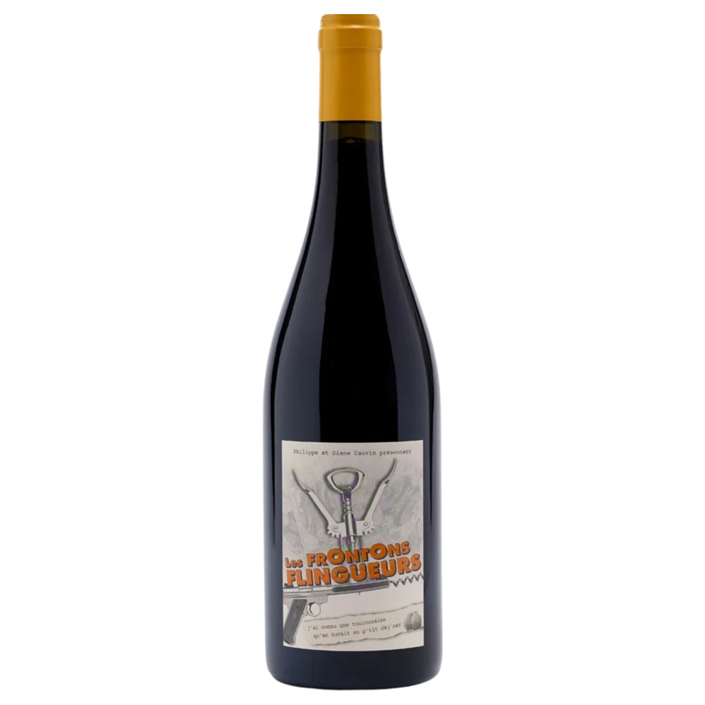A bottle of La Colombiere Les Frontons Flingueurs red 2022 750ml Red Wine