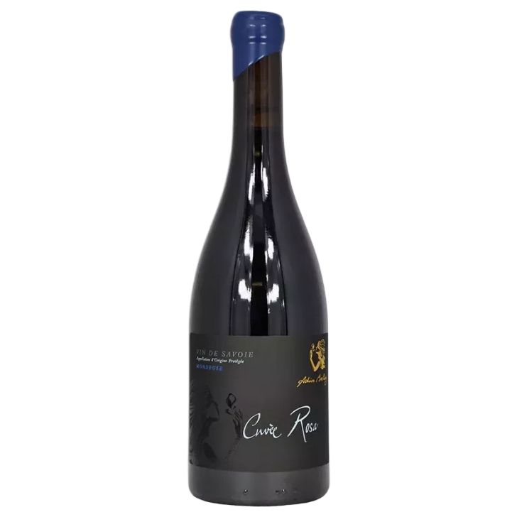 A bottle of Domaine Adrien Berlioz Savoie 'Rosa' Mondeuse red 2022 750ml Red Wine