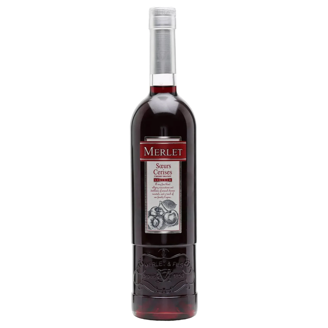 A bottle of Merlet Sœurs cerises Cherry Brandy Liqueur NV 700ml
