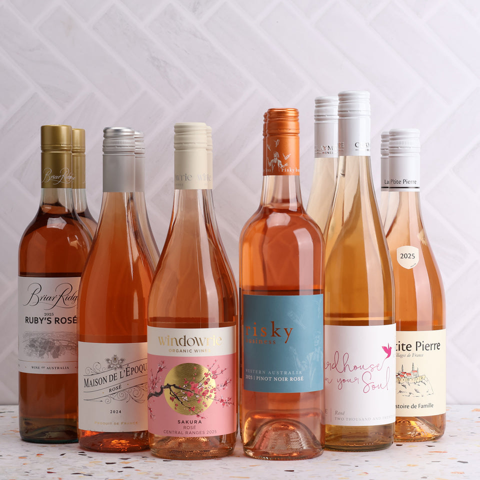 A collection of Rose 12pack from The Wine Collective