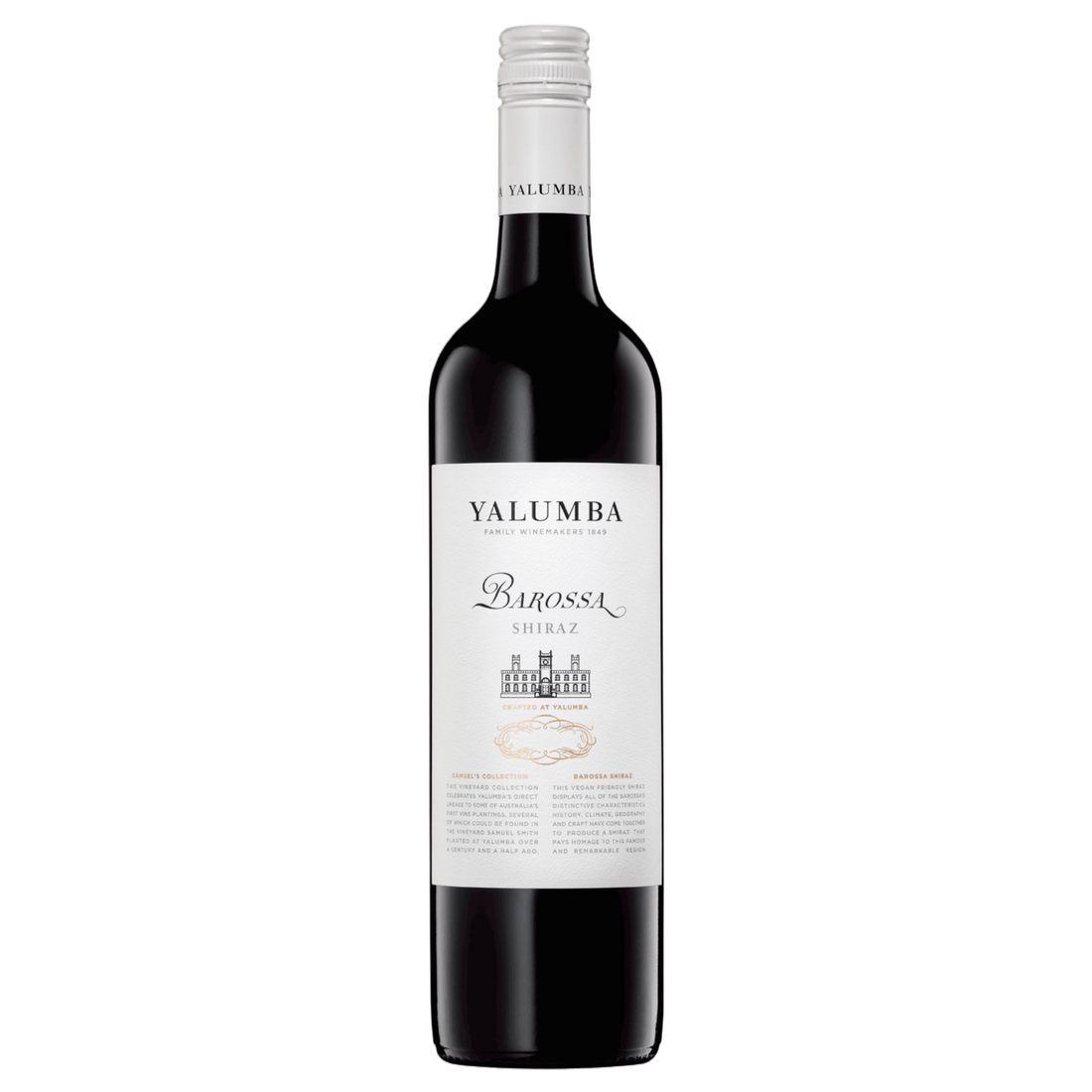 A bottle of Yalumba Samuel's Collection Barossa Shiraz Promo 2024 750ml Red Wine