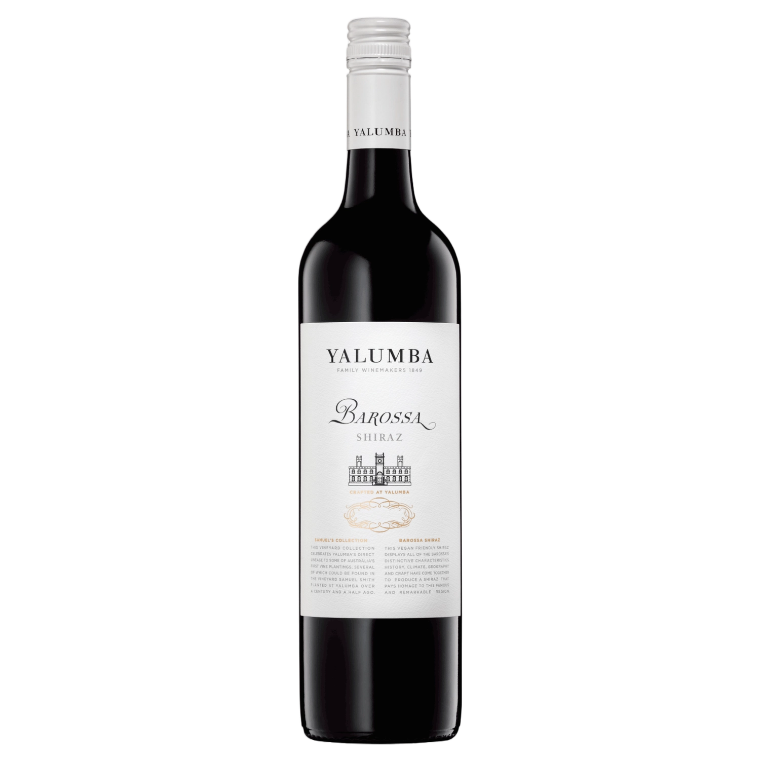 A bottle of Yalumba Samuel's Collection Barossa Shiraz Promo 2024 750ml Red Wine