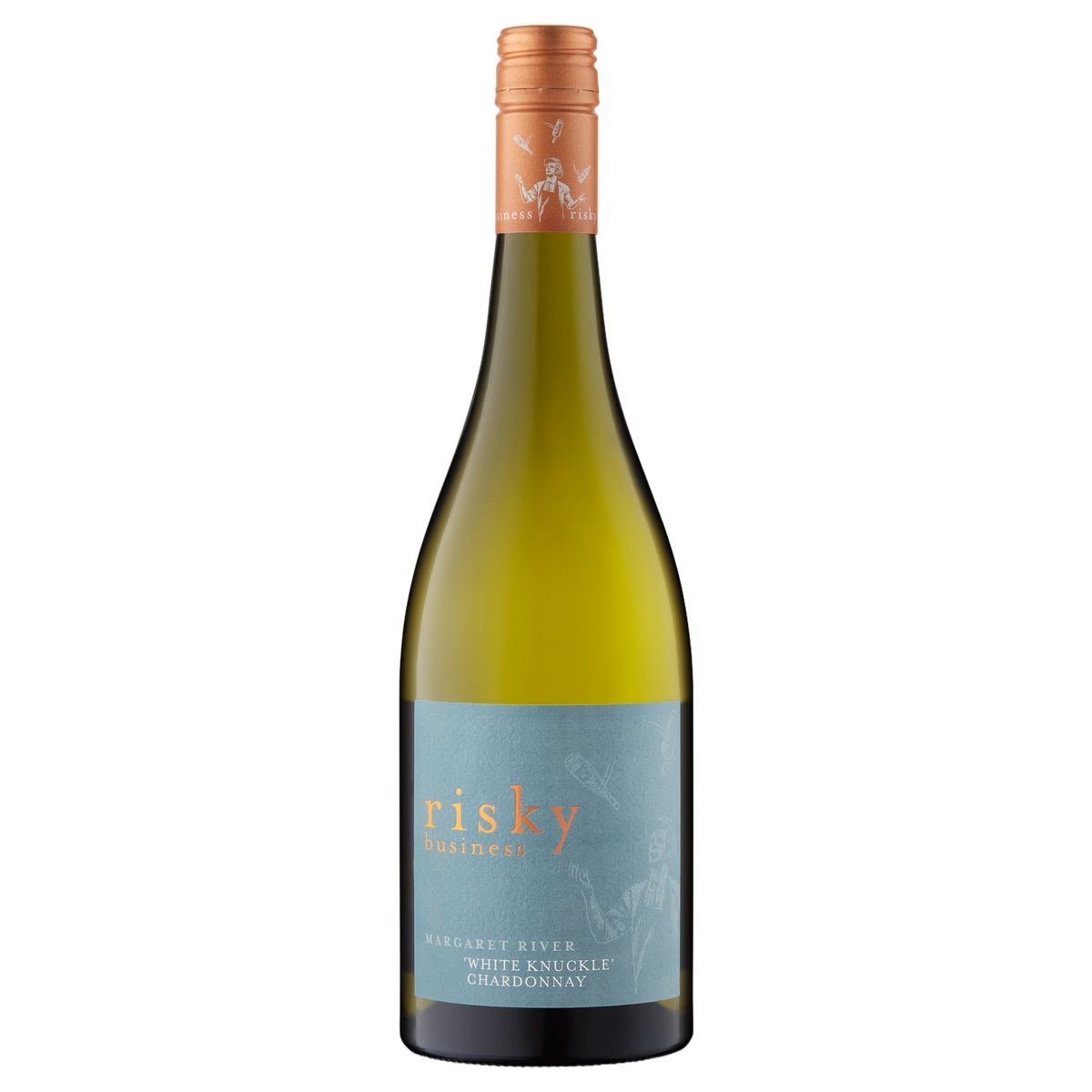 A bottle of Risky Business White Knuckle Chardonnay 2024 750ml White Wine