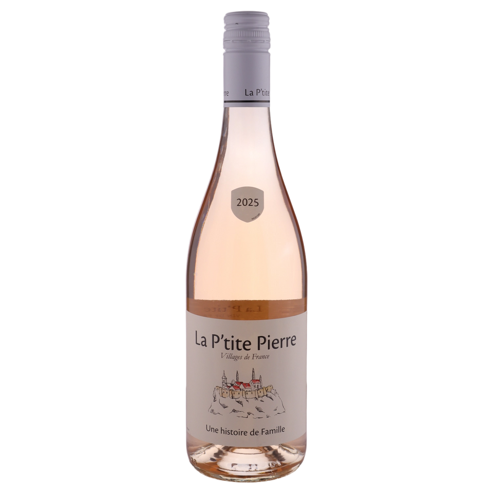 A bottle of La P'tite Pierre Rose 2025 750ml Rose Wine