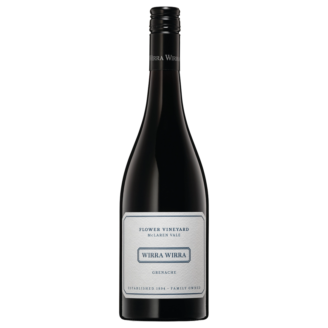 A bottle of Wirra Wirra Single Vineyard Flower Grenache 2025 750ml Red Wine