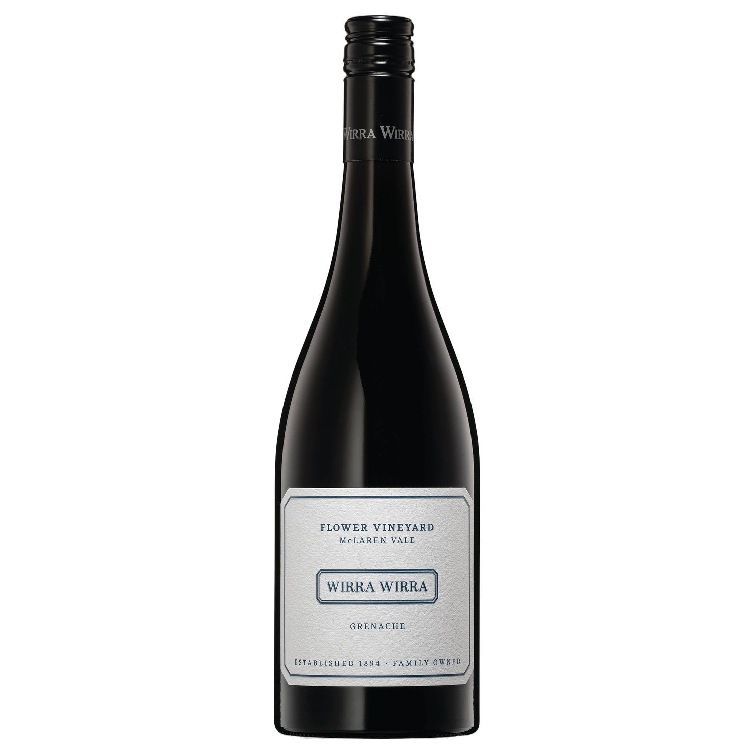 A bottle of Wirra Wirra Single Vineyard Flower Grenache 2025 750ml Red Wine