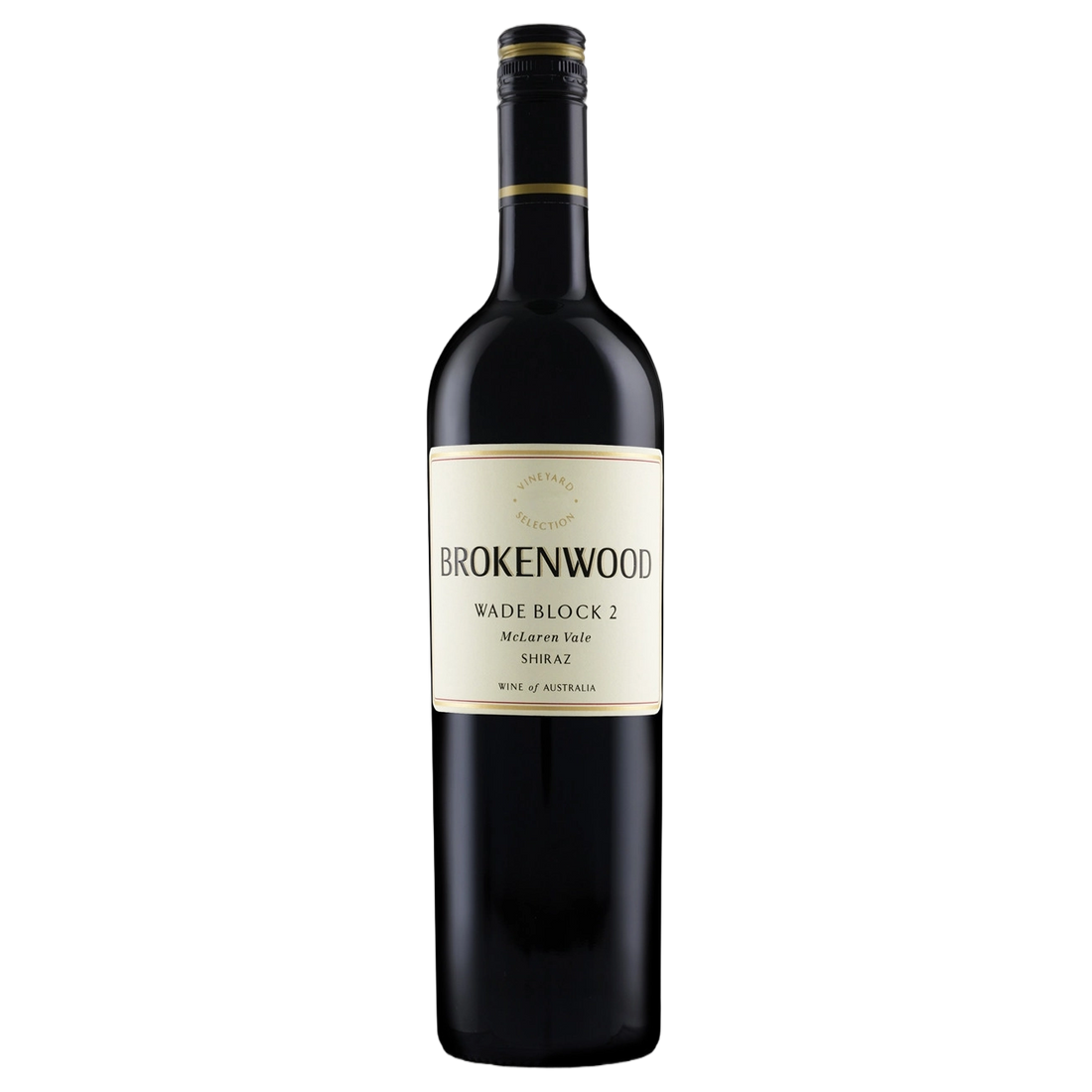 A bottle of Brokenwood Wade Block 2 Shiraz 2022 750ml Red Wine