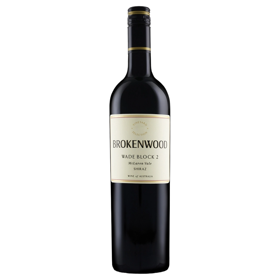 A bottle of Brokenwood Wade Block 2 Shiraz 2022 750ml Red Wine