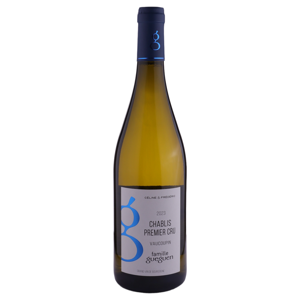 A bottle of Domaine Gueguen Chablis Premier Cru Vaucoupin 2023 750ml White Wine