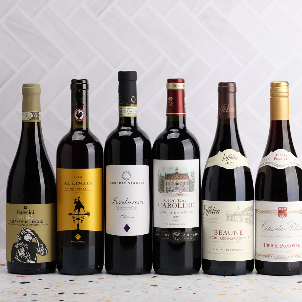 A collection of France v Italian Red Taste Off 6 pack Valued at $383 from The Wine Collective