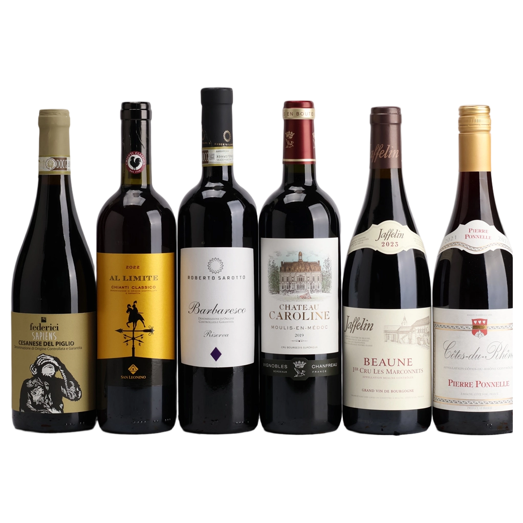 A collection of France v Italian Red Taste Off 6 pack Valued at $383 from The Wine Collective
