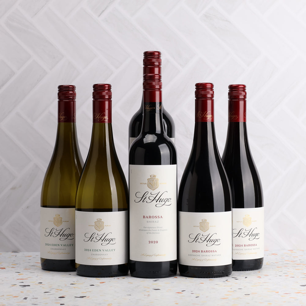 A collection of St Hugo Signature 6 pack Valued at $300 from The Wine Collective