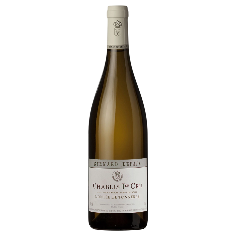 A bottle of Bernard Defaix Chablis 1er Cru Montee de Tonnerre 2024 750ml White Wine