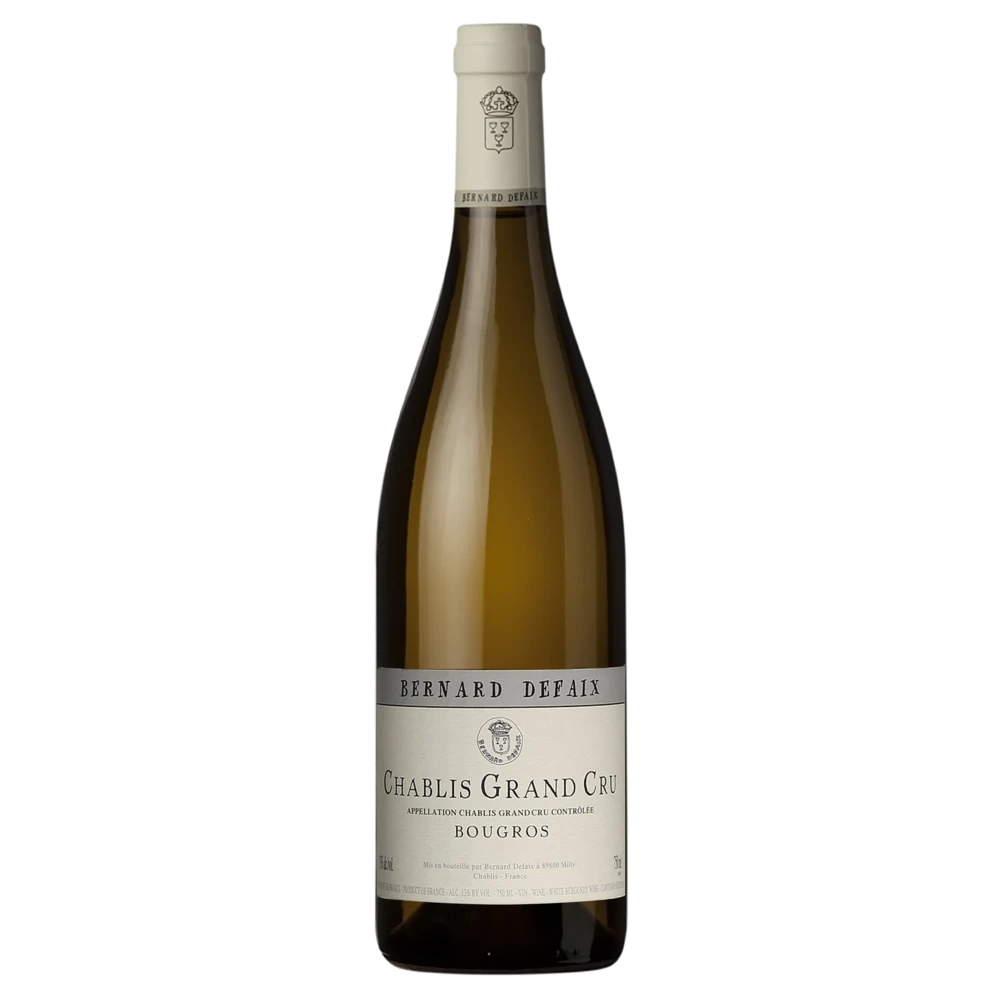 A bottle of Bernard Defaix Chablis Grand Cru Bougros 2024 750ml White Wine