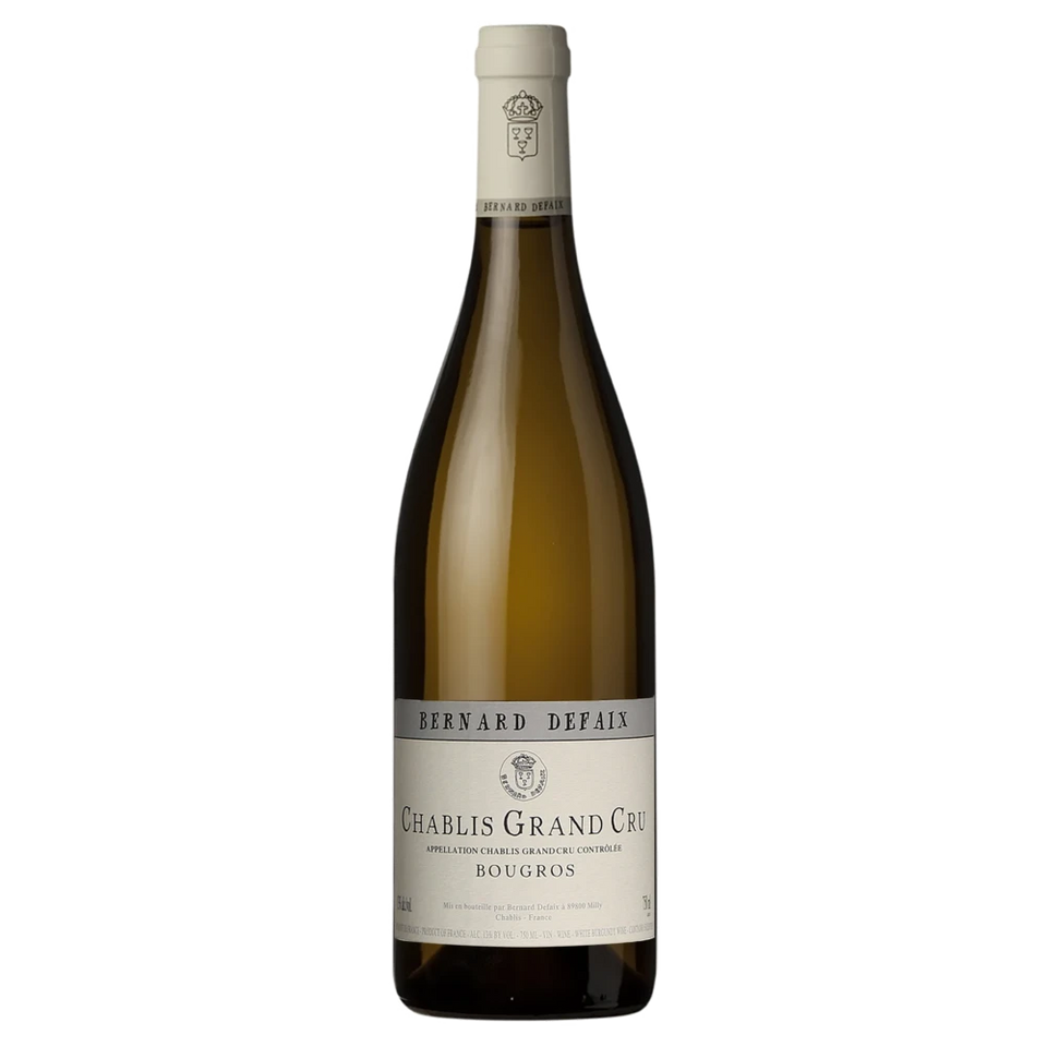A bottle of Bernard Defaix Chablis Grand Cru Bougros 2024 750ml White Wine