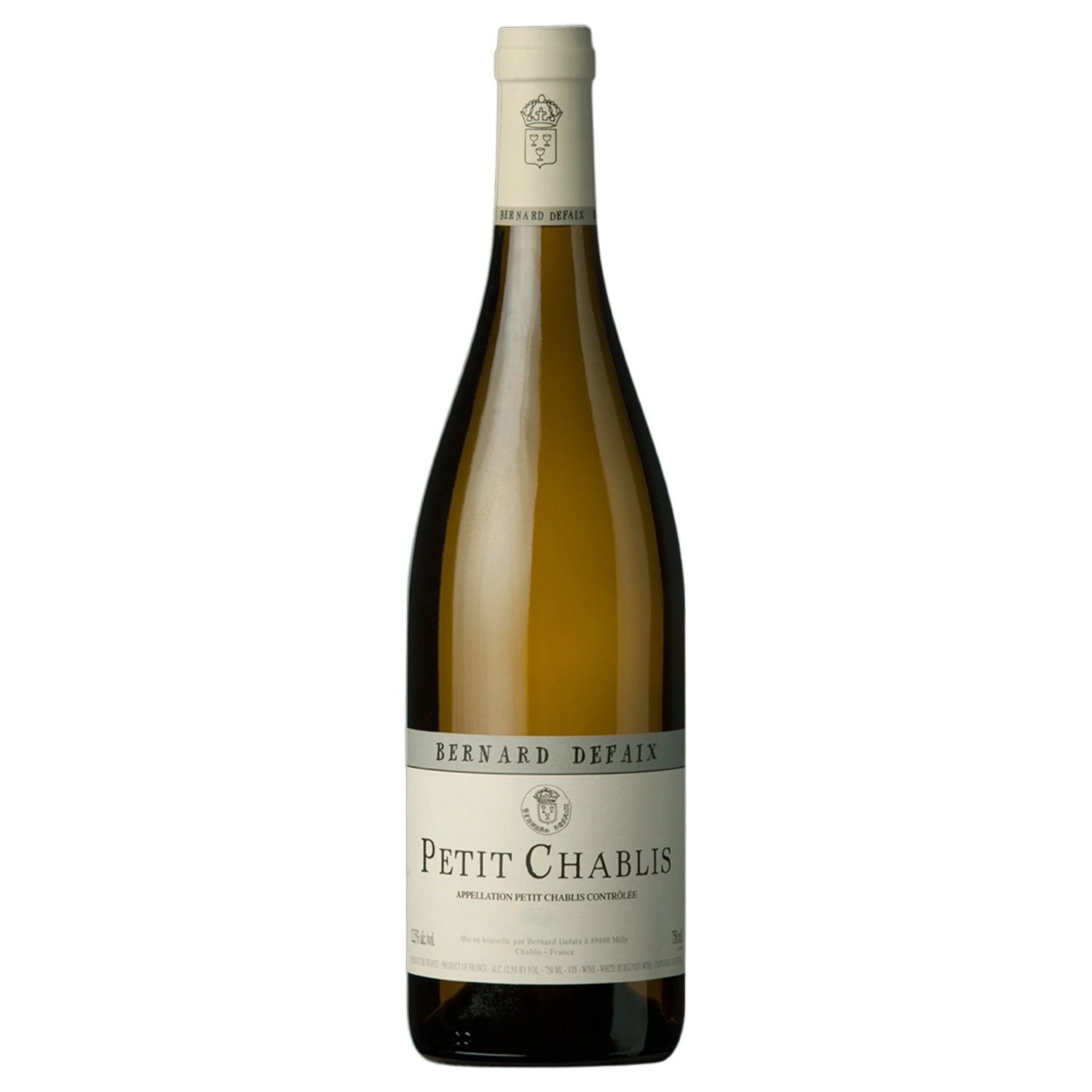 A bottle of Domaine Bernard Defaix Petit Chablis 2025 750ml White Wine