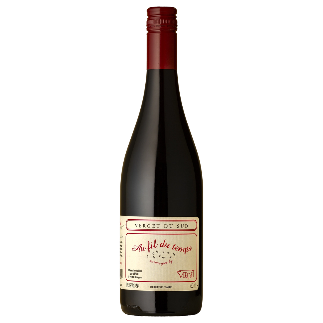 A bottle of Verget du Sud Vin de France Au Fil du Temps Rouge NV 750ml Red Wine