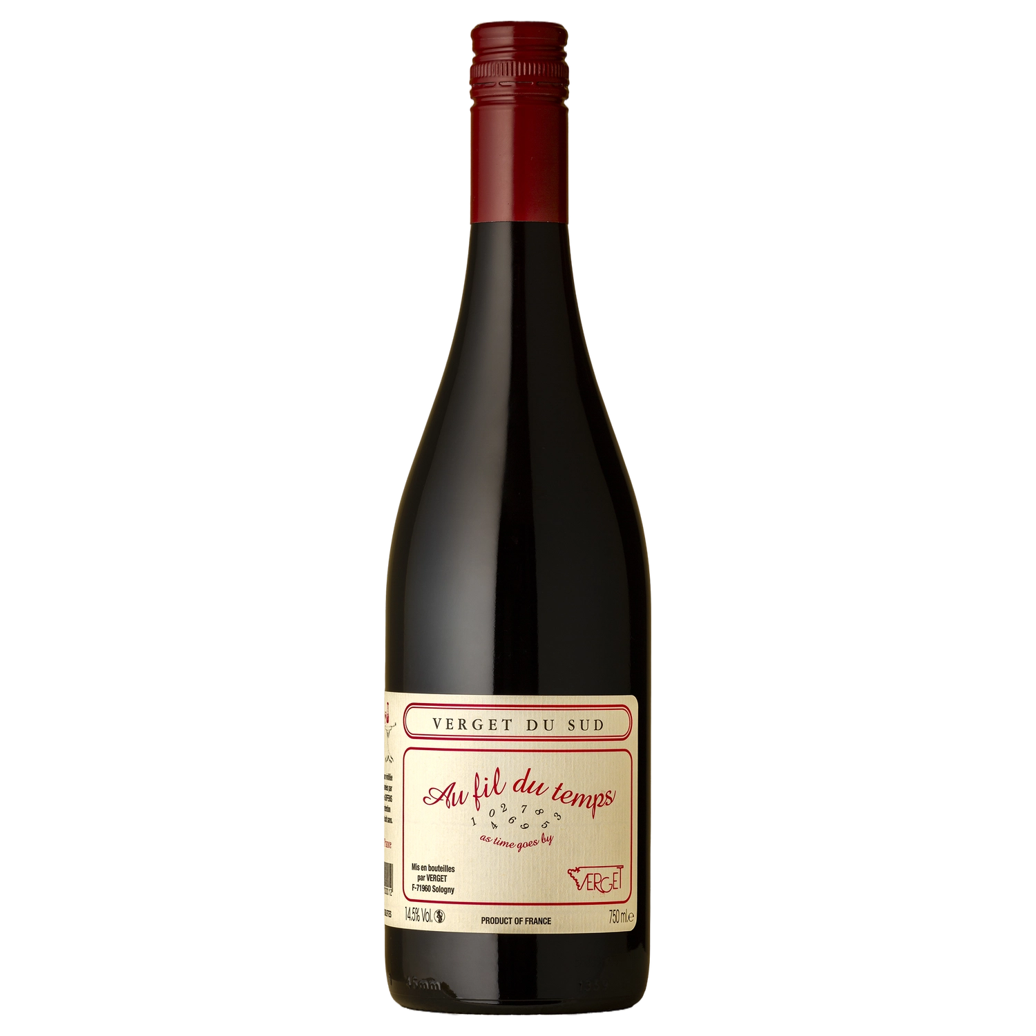 A bottle of Verget du Sud Vin de France Au Fil du Temps Rouge NV 750ml Red Wine