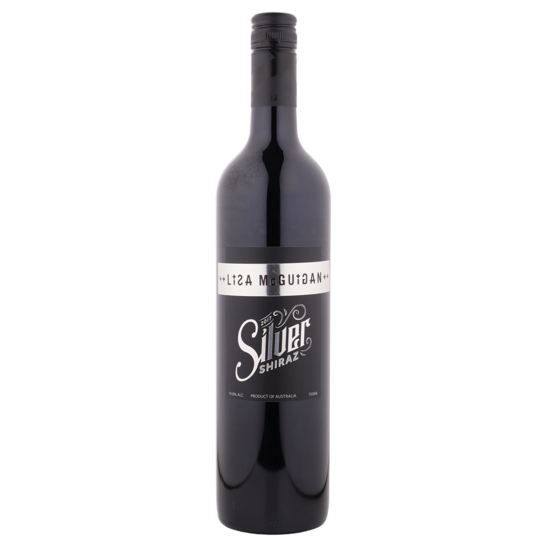 A bottle of Lisa McGuigan Silver Range Shiraz NV 750ml Red Wine