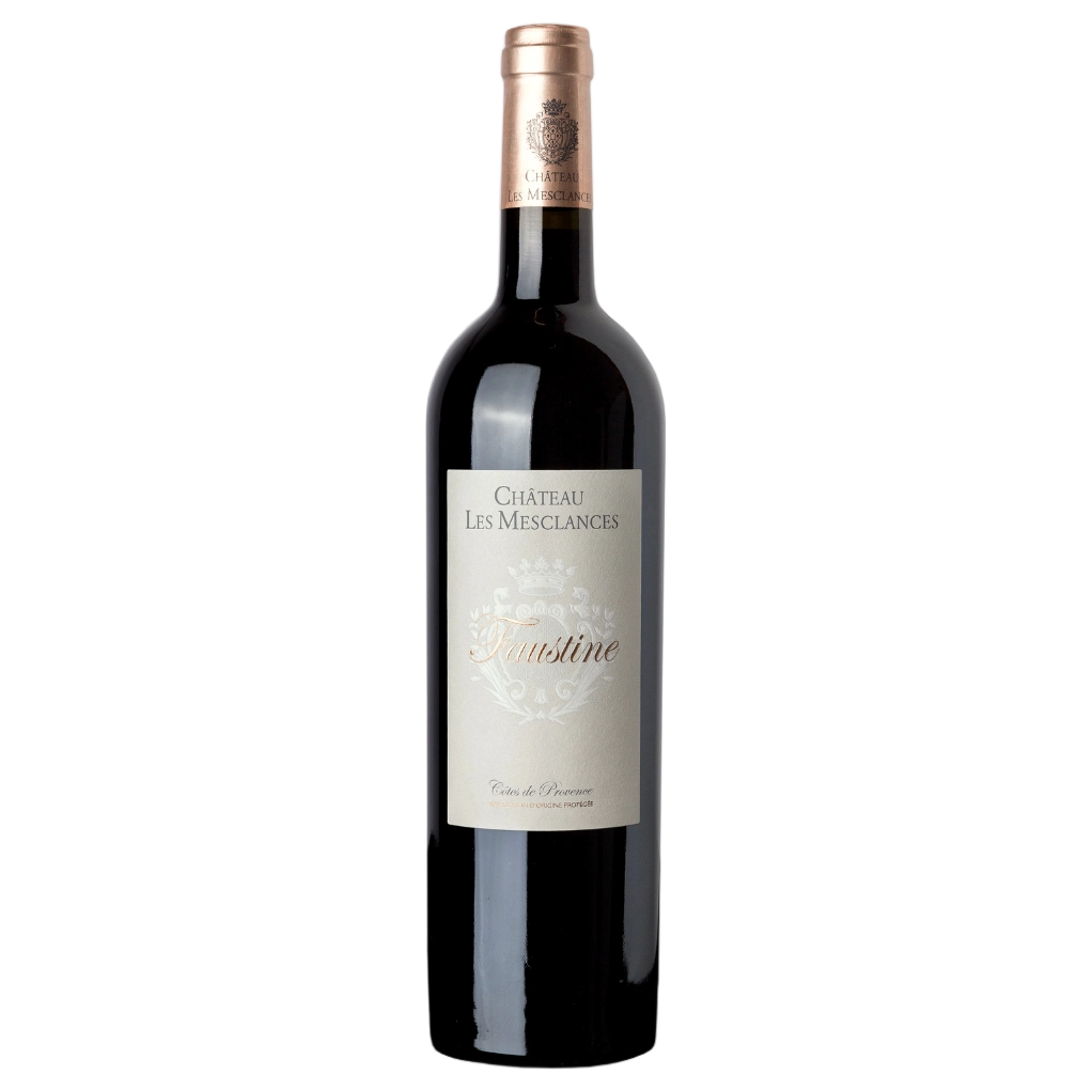 A bottle of Les Mesclances Faustine AOC Cotes de Provence La Londe Red 2018 750ml Red Wine