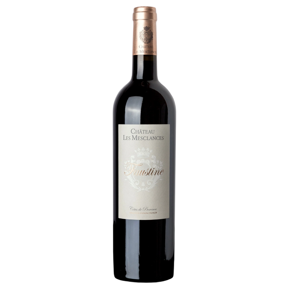 A bottle of Les Mesclances Faustine AOC Cotes de Provence La Londe Red 2018 750ml Red Wine