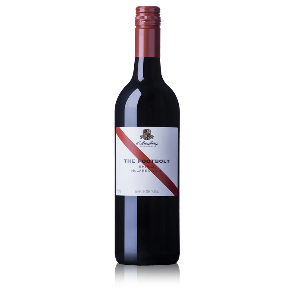 A bottle of d’Arenberg The Footbolt Shiraz 2016 750ml Red Wine