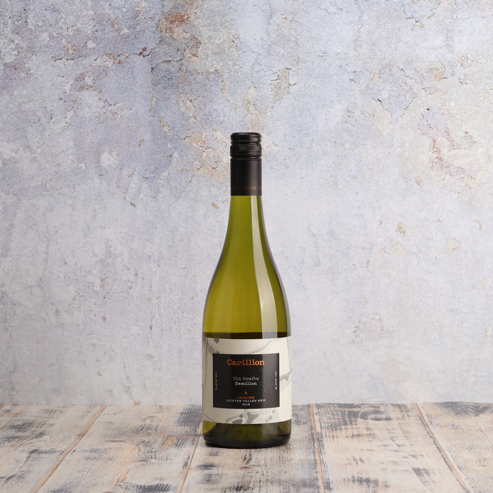 A bottle of Carillion Museum Release Old Grafts Semillon 2018 750ml White Wine