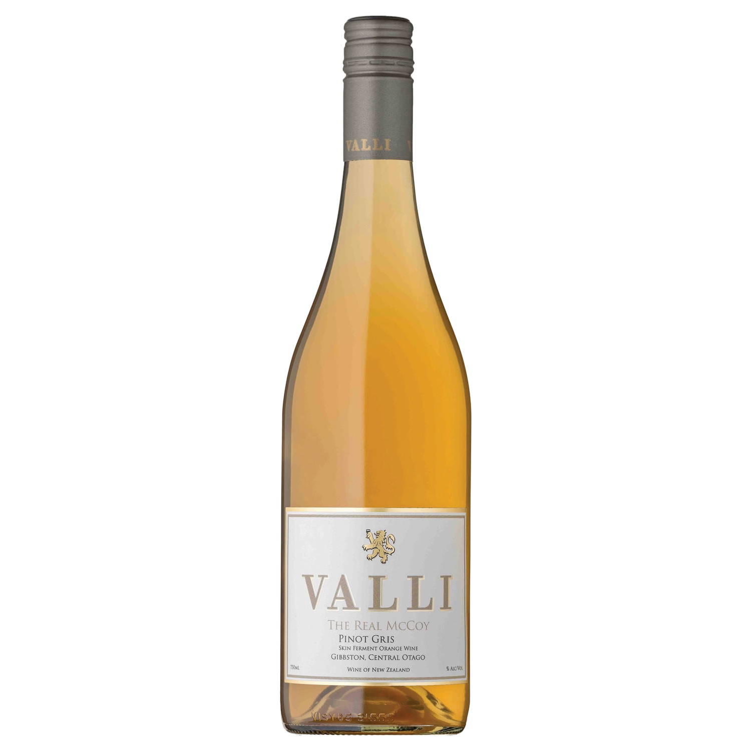 A bottle of Valli Vineyards "The Real McCoy" Orange Wine 2024 750ml White Wine