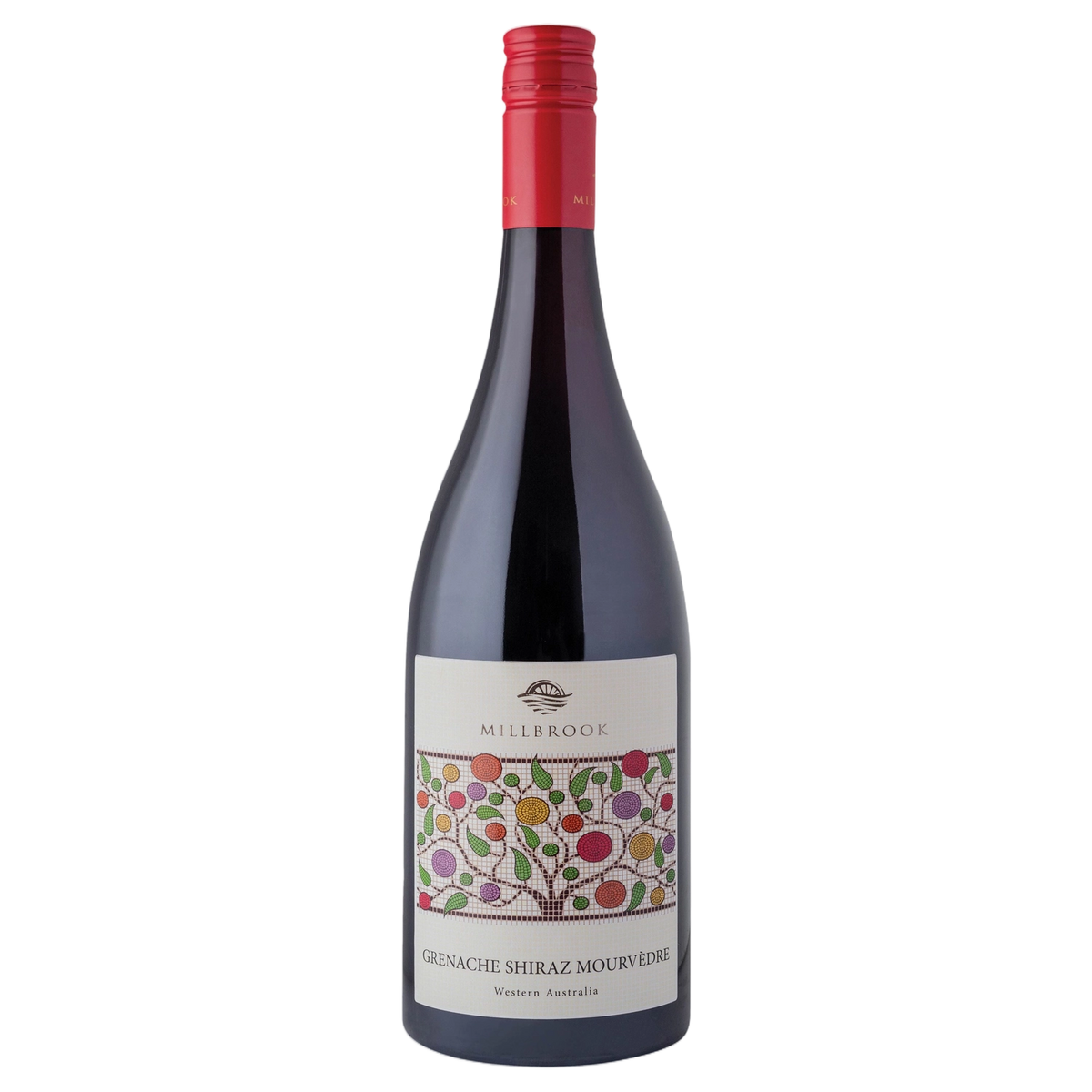 A bottle of Millbrook Regional GSM 2023 750ml Red Wine