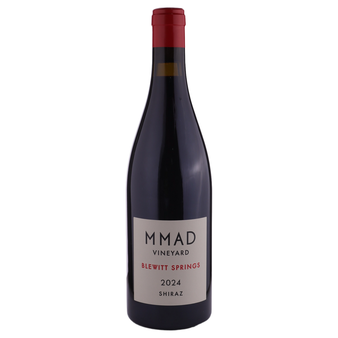 A bottle of MMAD Vineyard Shiraz 2024 750ml Red Wine