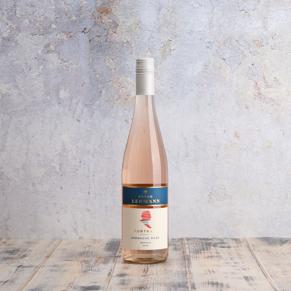 A bottle of Peter Lehmann Portraits Grenache Rose 2026 750ml Rose Wine