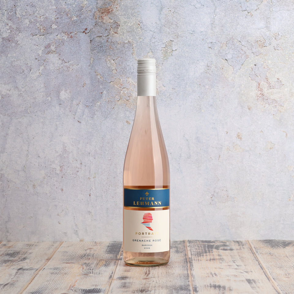 A bottle of Peter Lehmann Portraits Grenache Rose 2026 750ml Rose Wine