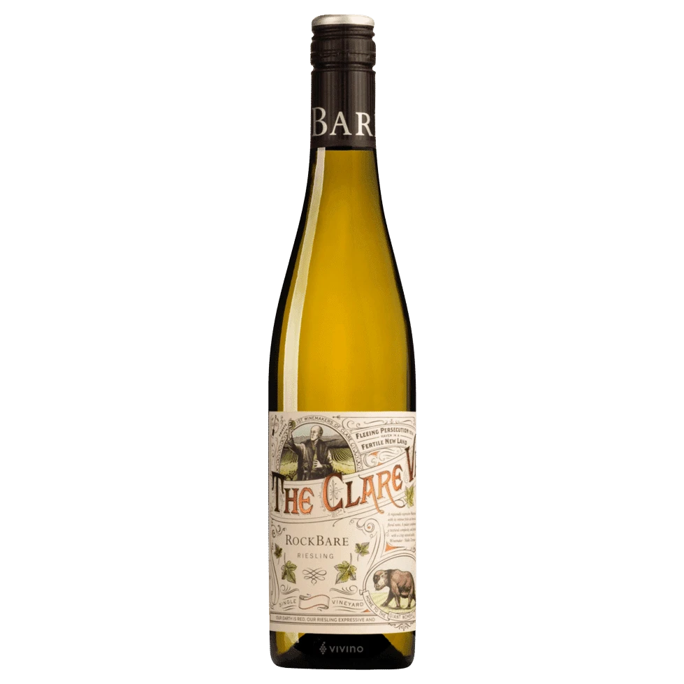 A bottle of RockBare The Clare Valley Riesling 2025 750ml White Wine