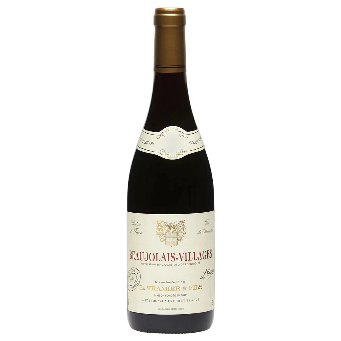 A bottle of Tramier Beaujolais Villages Red AOP Beaujolais Villages 2022 750ml Red Wine