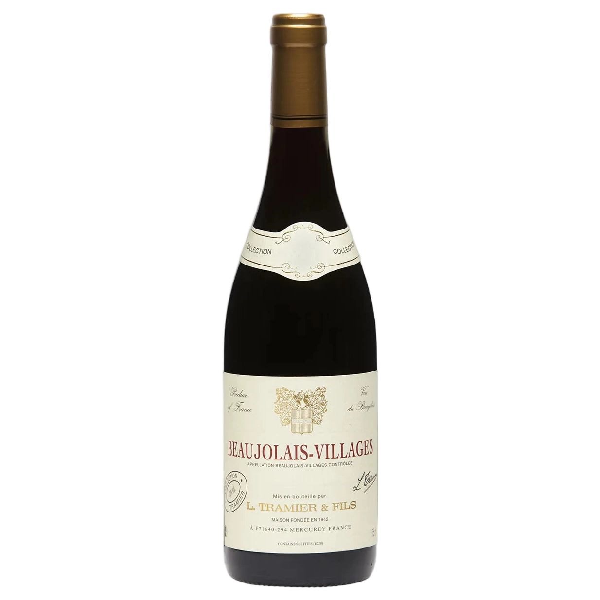 A bottle of Tramier Beaujolais Villages Red AOP Beaujolais Villages 2022 750ml Red Wine