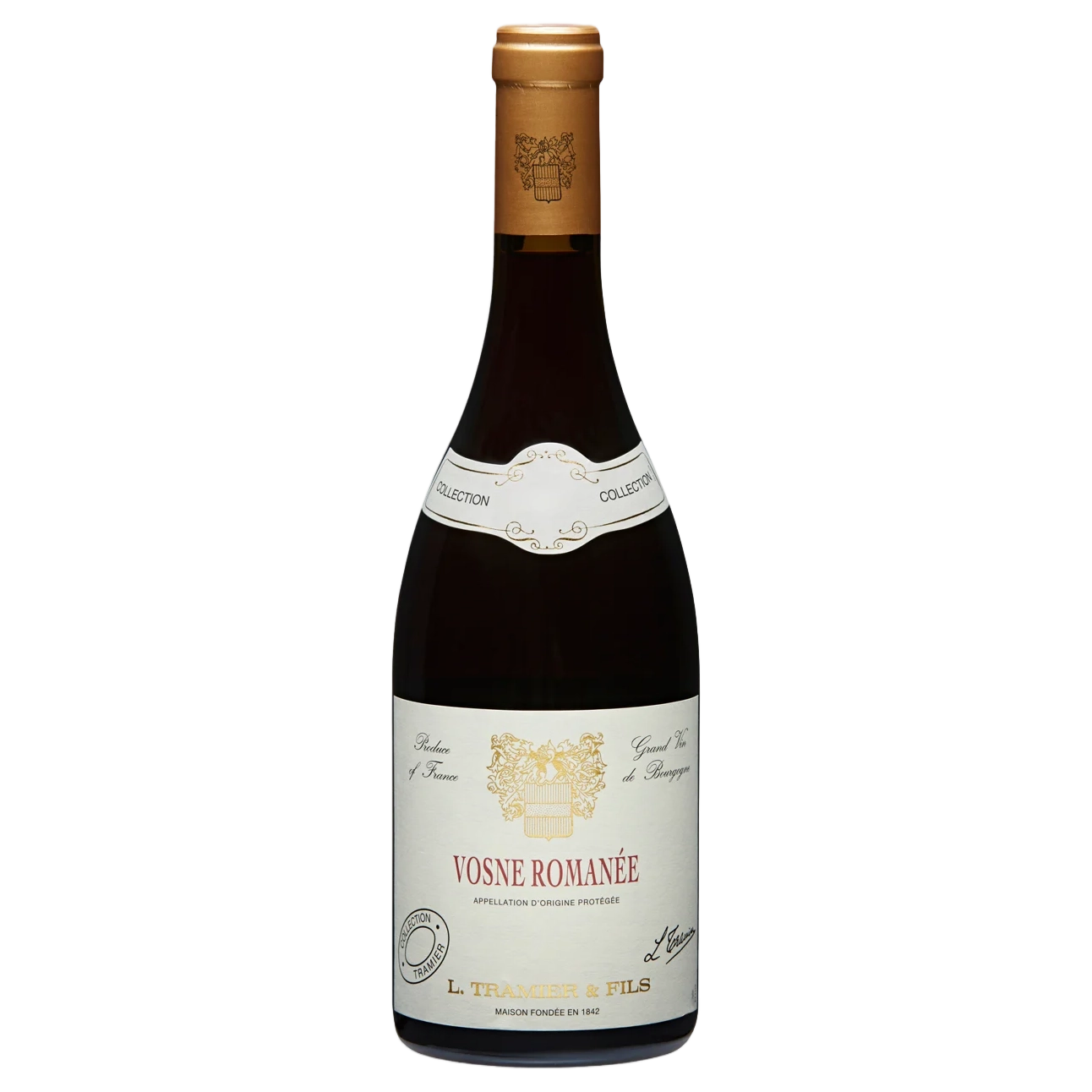 A bottle of Tramier Vosne Romanee Pinot Noir 2020 750ml Red Wine
